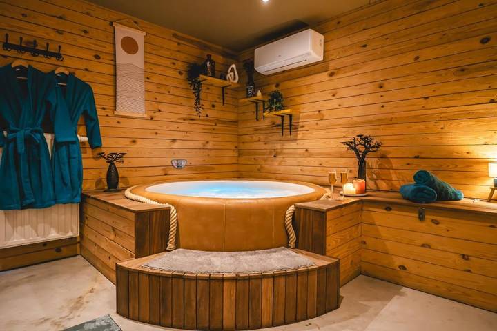 Maison de vacances pour 2 personnes, avec sauna ainsi que terrasse et jacuzzi