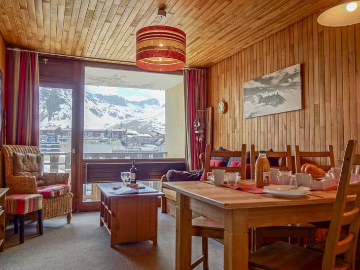 Location de vacances pour 6 personnes, avec balcon et vue sur le lac à Tignes