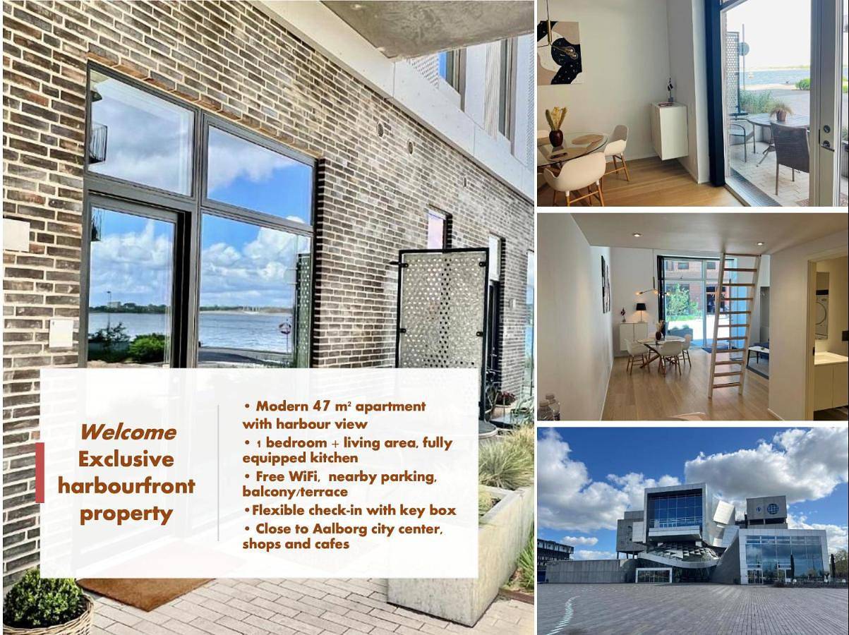 Ganze Wohnung, Exclusive Aalborg Harbourfront Apartment with Private Entrance in Aalborg, Limfjord in Nordjütland