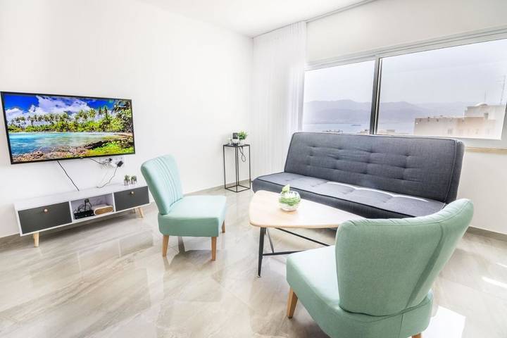 Location de vacances pour 4 personnes, avec terrasse et vue à Eilat