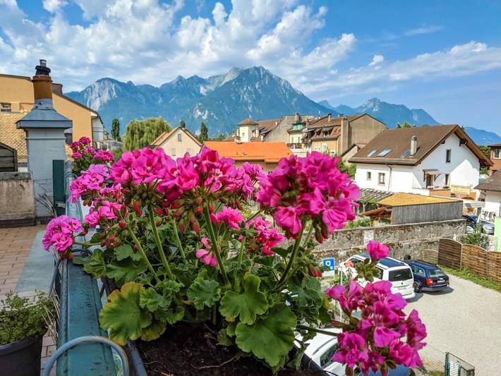 Gîte pour 6 personnes, avec balcon ainsi que vue sur le lac et vue à Villeneuve (Suisse) - 4