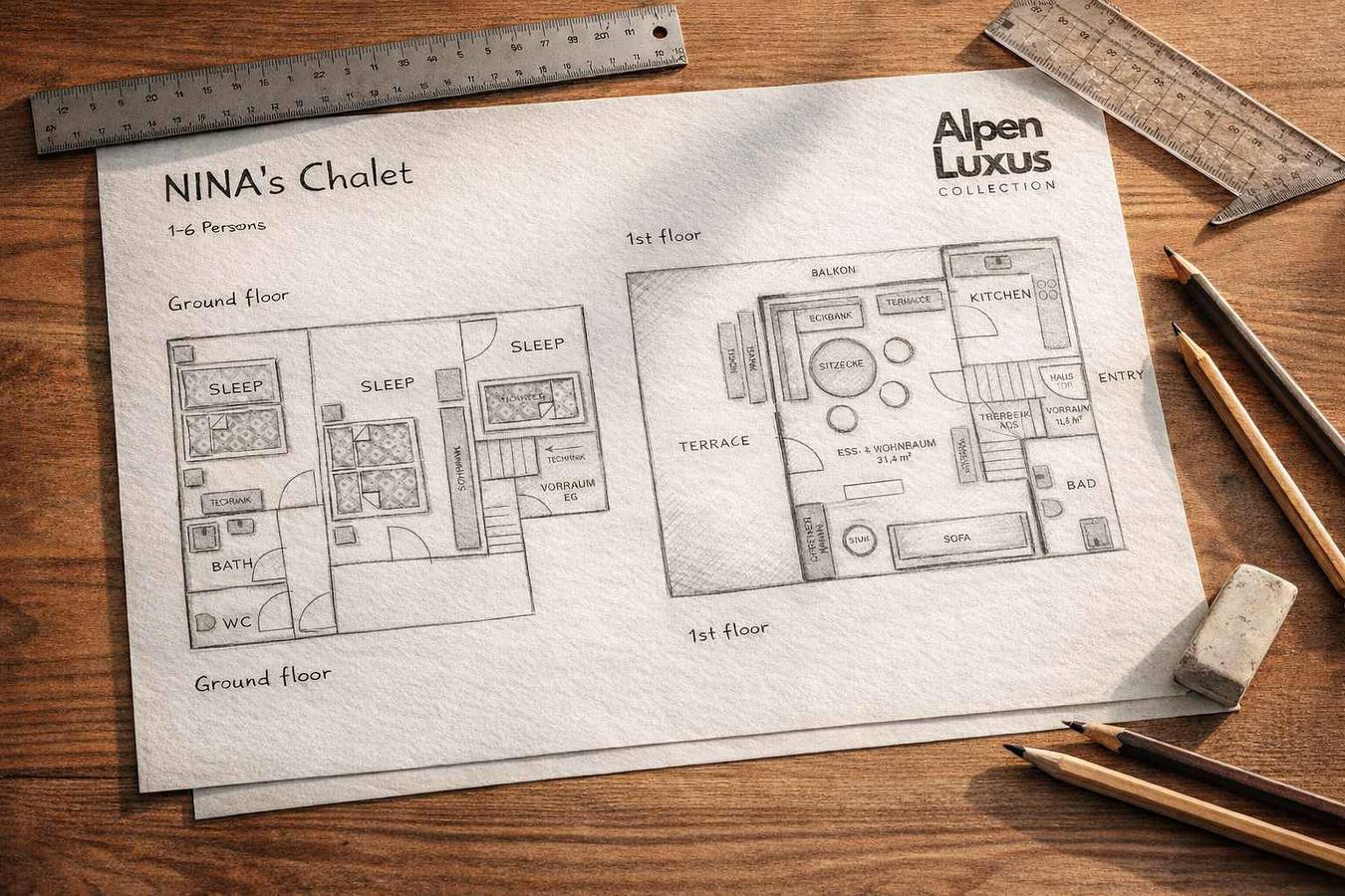 Ferienhaus für 6 Personen mit Sauna in Reith im Alpbachtal, Kaisergebirge