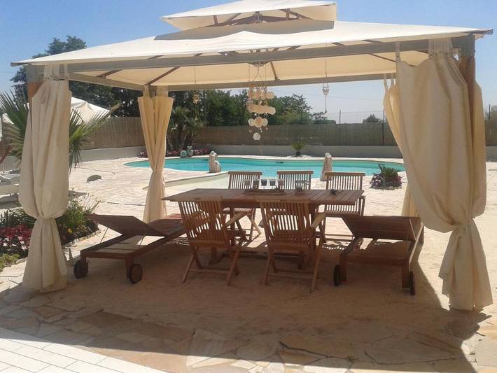 B&b per 4 persone, con panorama e piscina nonché balcone al Lago di Garda