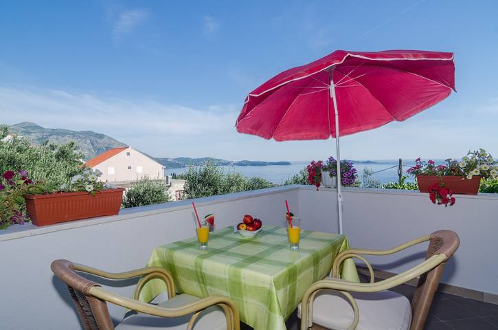 BnB für 2 Personen, mit Meerblick und Balkon in Kroatien