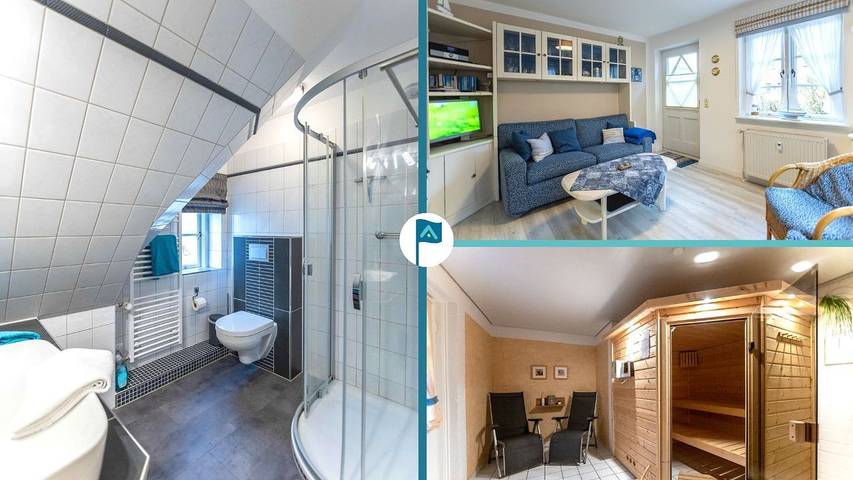 Ferienwohnung für 4 Personen, mit Ausblick und Garten sowie Sauna - 1