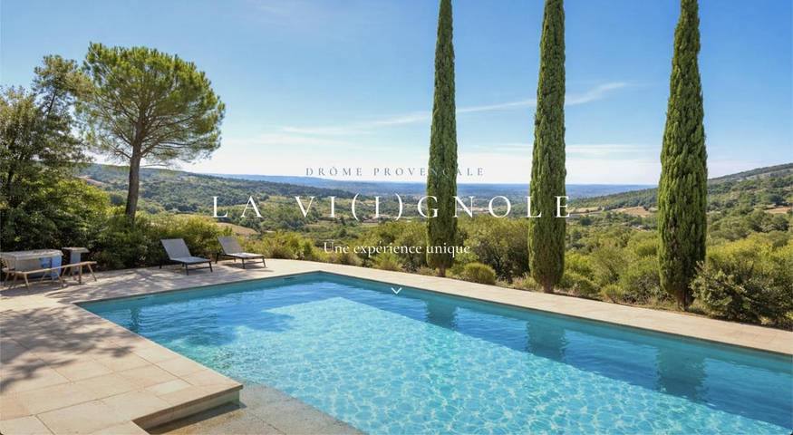 Maison d’hôte pour 2 personnes, avec vue et jardin ainsi que piscine et terrasse à Clansayes