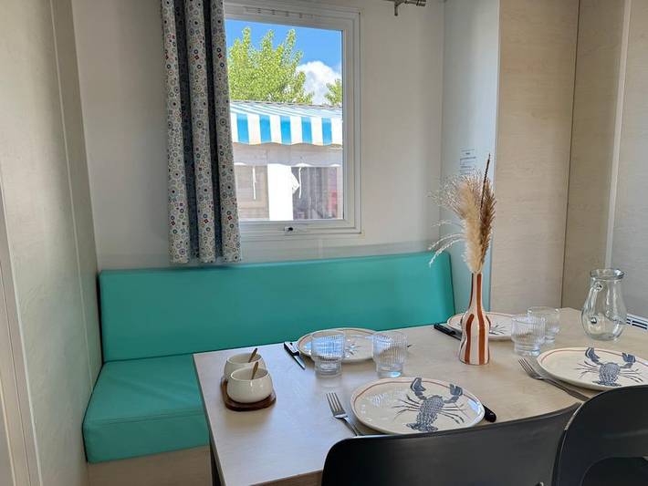 Camping Le Petit Bois - Mobilheim 4 personen - Mobilheim Confort 22 m²- 2 Zimmer 4 Pers. in Saint-Jean-de-Monts, Vendée