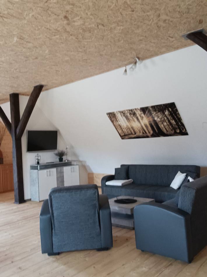 Ganze Wohnung, Ferienwohnung 'Haus Beim Schloß' mit privater Terrasse, Wlan und Klimaanlage in Mildenitz, Mecklenburg-Strelitz