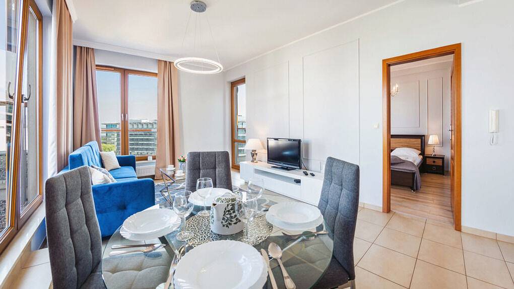 Hel semesterlägenhet, Sun&Snow Olympic Park - Apartament B 604 mit Terrasse und Meerblick in Kołobrzeg, Polish Baltic Sea