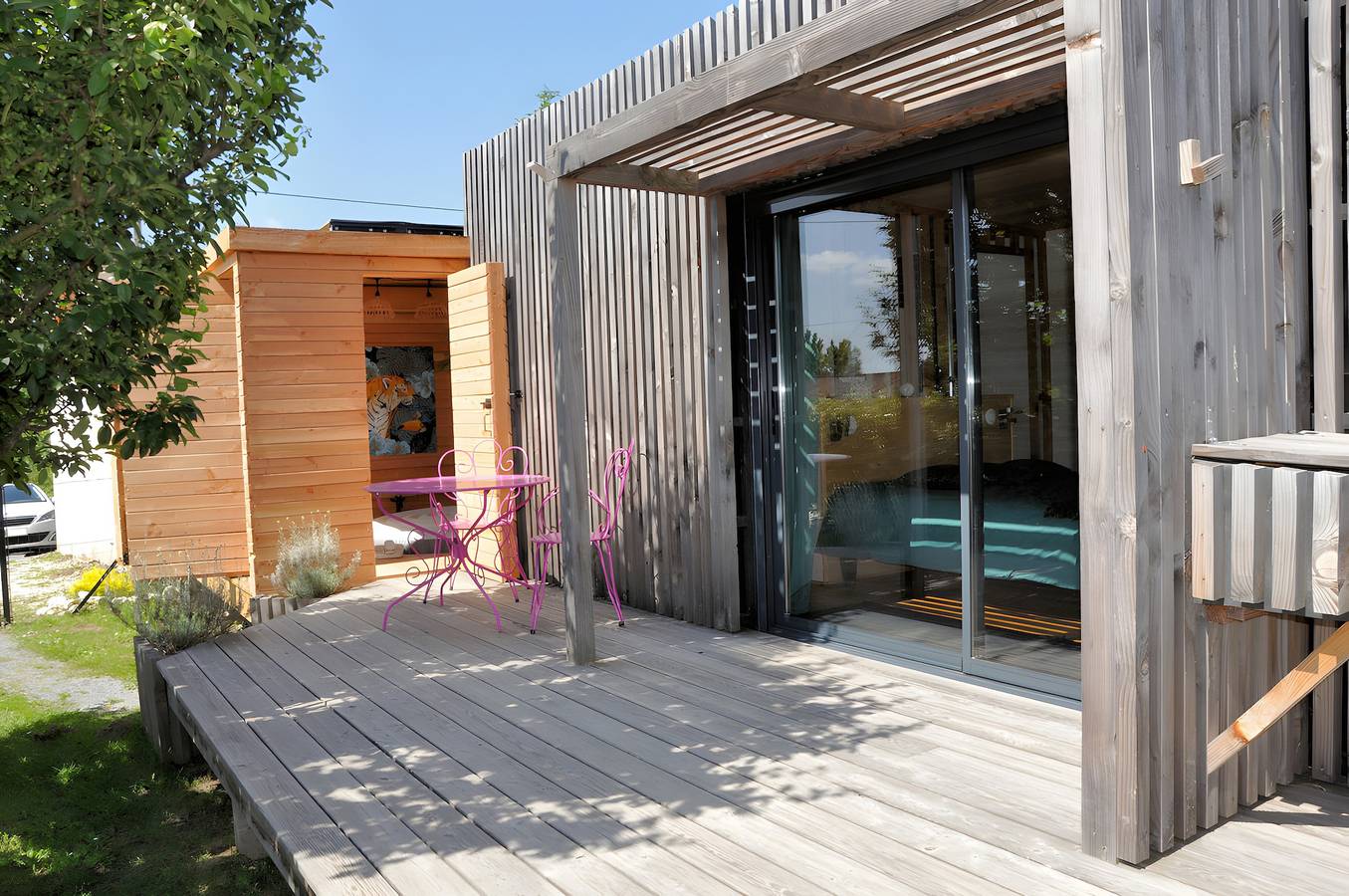 Camera 'La Parenthèse - Chambre D'hôtes' con terrazza condivisa, Wi-Fi e aria condizionata in Bergerac, Périgord Pourpre
