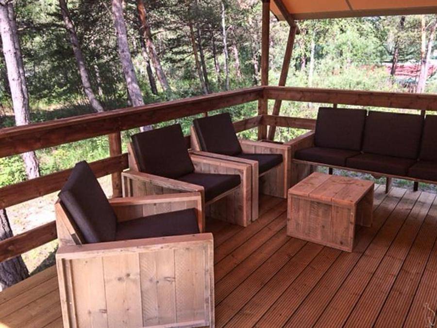 Camping Les Prades - Mobilheim 6 personen - Lodge mit Sanitäranlagen in Mostuéjouls, Parc naturel régional des Grands Causses