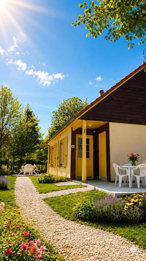 Maison de vacances pour 4 personnes, avec Terrasse et Jardin ainsi que Vue sur le lac et Vue