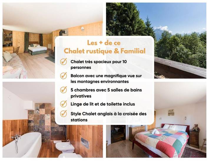 Chalet pour 10 personnes, avec terrasse