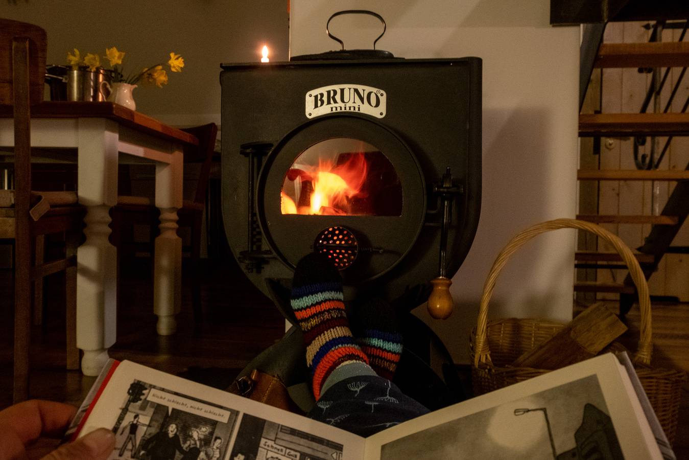 Ganze Wohnung, Ferienwohnung "Vogelsang" über zwei Etagen mit Kamin und Terrasse in Neuburg (Mecklenburg), Neuburg