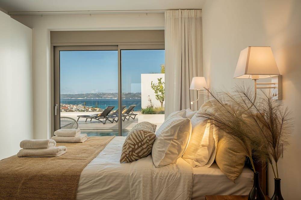 Ganze Wohnung, Pasiphae Luxe Apt with Private Pool, Seaview at Amphimatrion in Kalyves, Chania und Umgebung