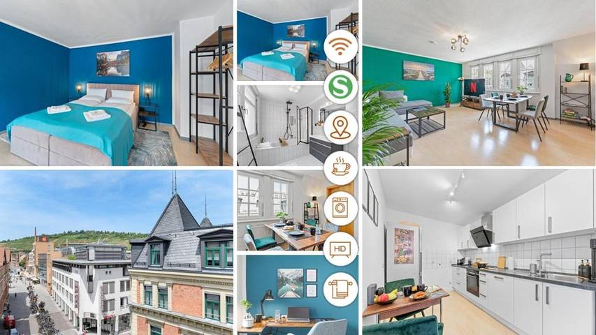 Vakantiewoning voor 6 personen, met uitzicht en balkon in Esslingen
