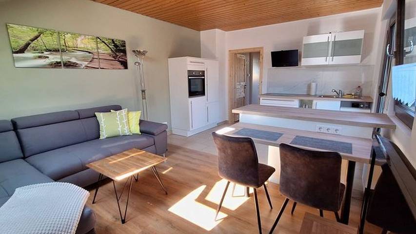 Ferienwohnung für 4 Personen, mit Seeblick und Garten sowie Ausblick in Obersulm