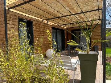 Gîte pour 4 personnes, avec terrasse et vue, animaux acceptés à Banassac