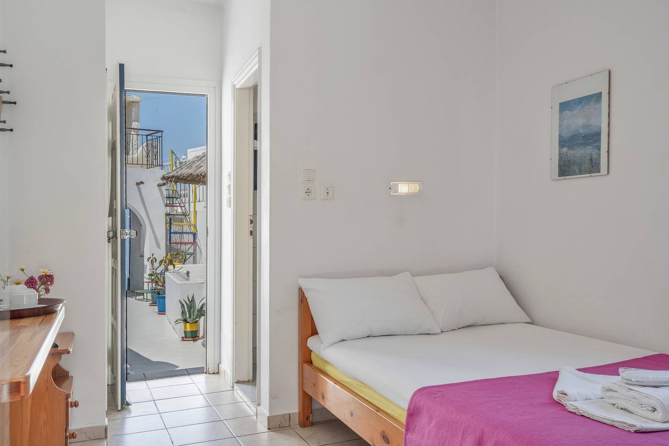 Chambre 9 à l'Hôtel Pagali avec lit queen-size in Amorgos