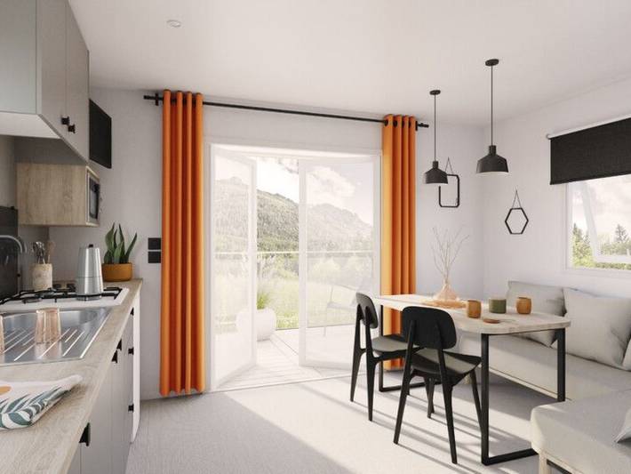 Bungalow für 4 Personen, mit Terrasse und Garten
