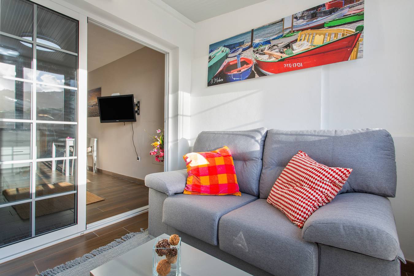 Estudio entero, Estudio vacacional 'Sea and Sunset Love' con vistas al mar y Wi-Fi in San Marcos, Tenerife Norte