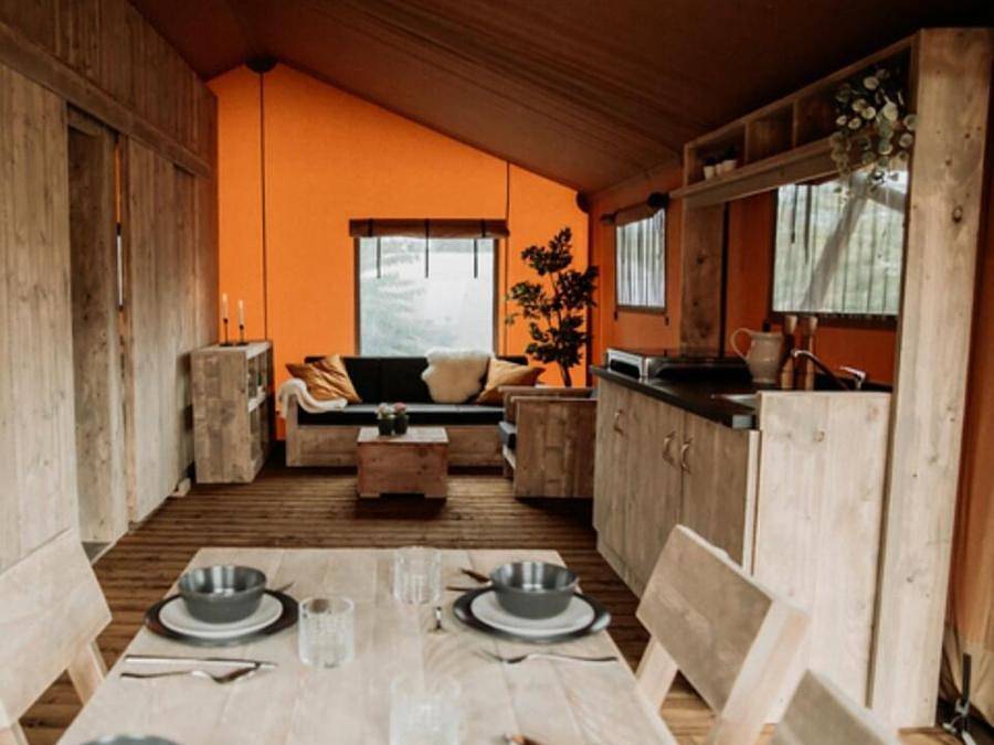 Flower Camping Saint Lambert - Tienda de lona y madera 5 personas - Albergue 3 Habitaciones 5 Personas in Millau (Francia), Parc naturel régional des Grands Causses