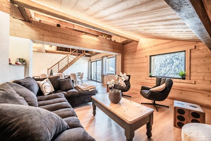 Ganze Wohnung, Appartement „Le Clos Savoyard“: Bergblick, Gemeinschaftsgarten und Wlan in Châtel, Les Portes du Soleil