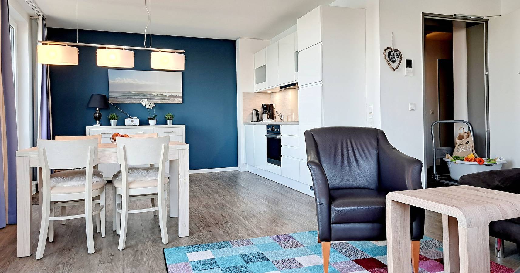 Appartement de vacances entier, Apartment 40 "Backbord",, Blickrichtung  Binnenhafen Nord-West/Offenes Meer/Innenstadt in Eckernförde, Région de Rendsburg-Eckernfoerde