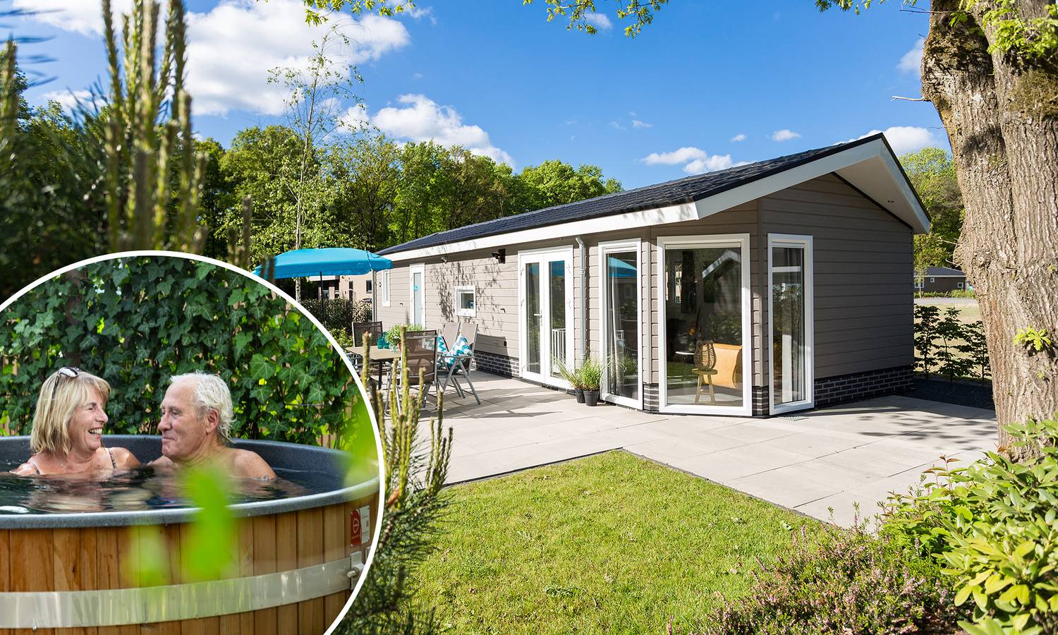 Bospark Ede — Ferox 5 personen Wellness (Hottub) in Ede, Hoge Veluwe
