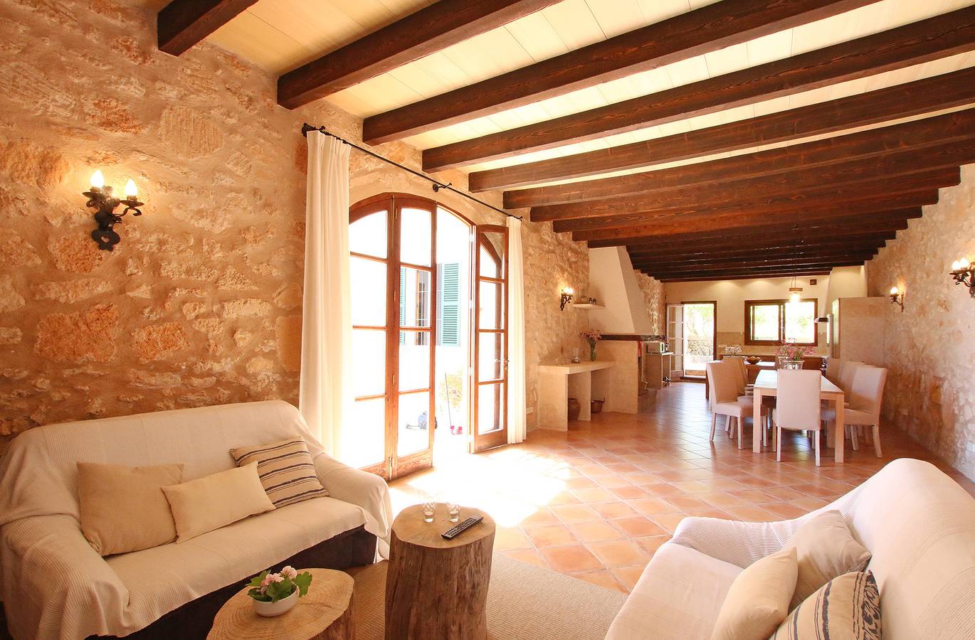 Casa de campo 'Son Rossinyol' con vistas a la montaña, piscina privada y Wi-Fi in Campos, Mallorca Sur
