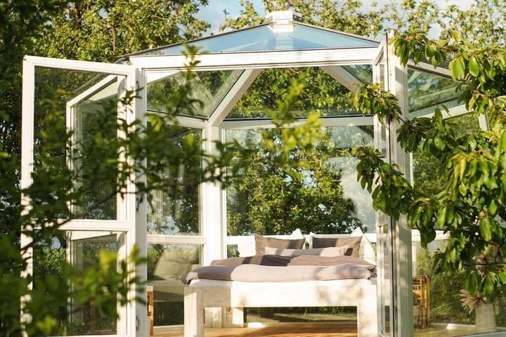 Ferienhaus für 2 Personen, mit Terrasse und Garten sowie Ausblick