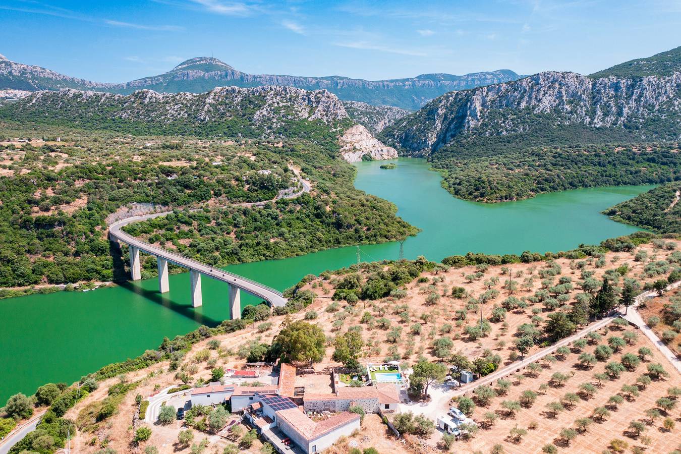 Casa sul Lago with Private Pool, Lake & Mountain View and Garden in Dorgali, Gulf of Orosei