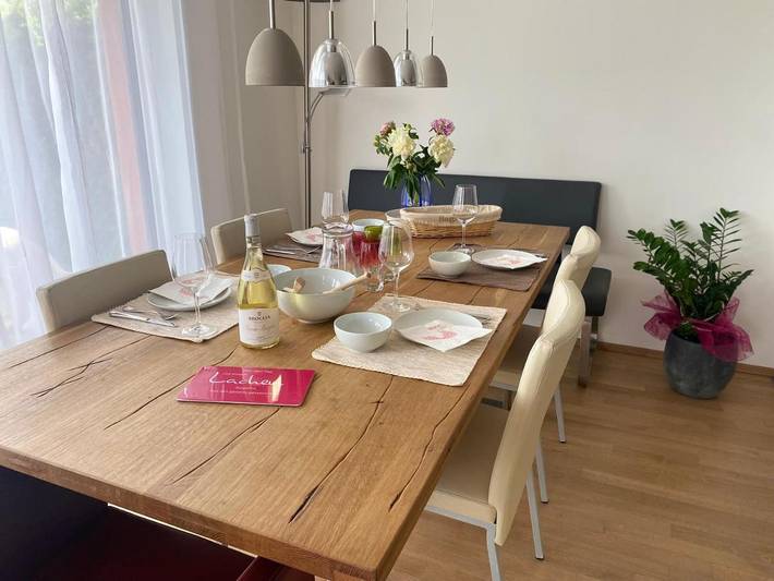 Ferienwohnung für 4 Personen, mit Garten und Ausblick