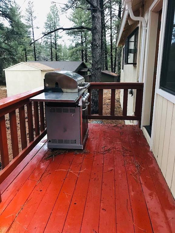 Cabaña de madera para 6 personas, con terraza en Arizona