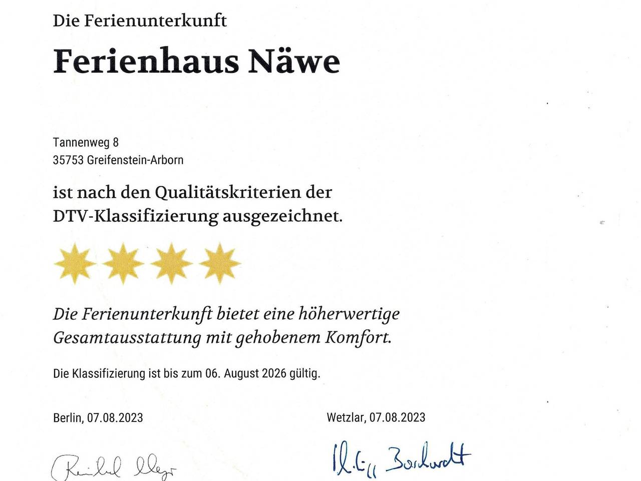 Ferienhaus Näwe Arborn - 2-Bettwohnung in Greifenstein, Lahn-Dill-Kreis