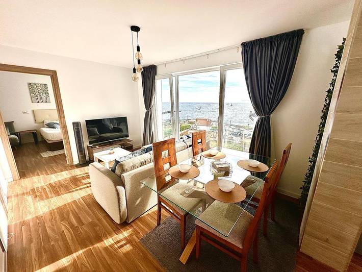 Apartamento para 3 personas, con jardín y vistas en Burela