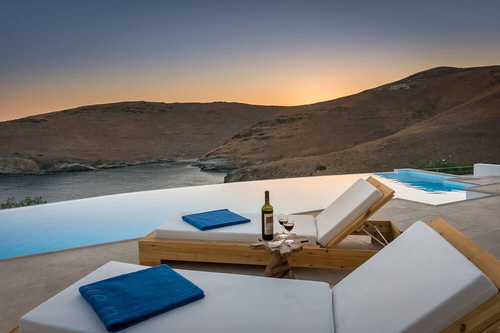The perfect hideaway in the Greek blue Aegean seas in Poseidonia, Syros
