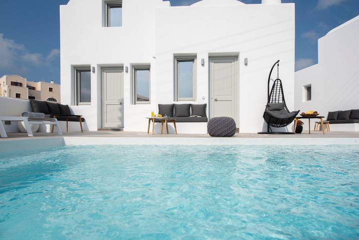 Villa pour 14 personnes, avec piscine et balcon, adapté aux familles à Santorin - 3