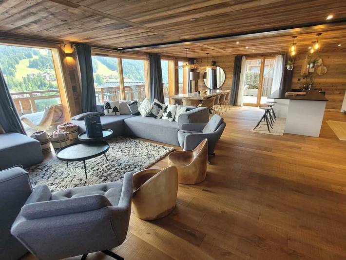 Chalet pour 14 personnes, avec jacuzzi ainsi que sauna et balcon à Les Gets - 4