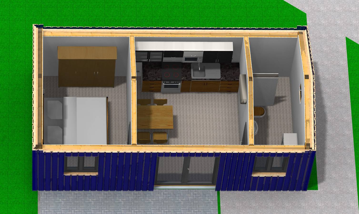 Apartamento vacacional entero, Tiny Home 'Haus Kirsche' con terraza privada, wifi y aire acondicionado in Poppis, Kressbronn