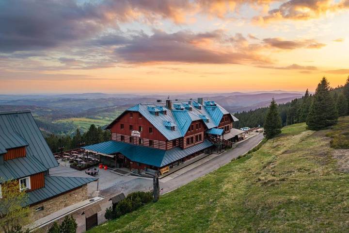 Dom gościnny dla 2 osób, z taras i sauna oraz widok w Rokytnice nad Jizerou
