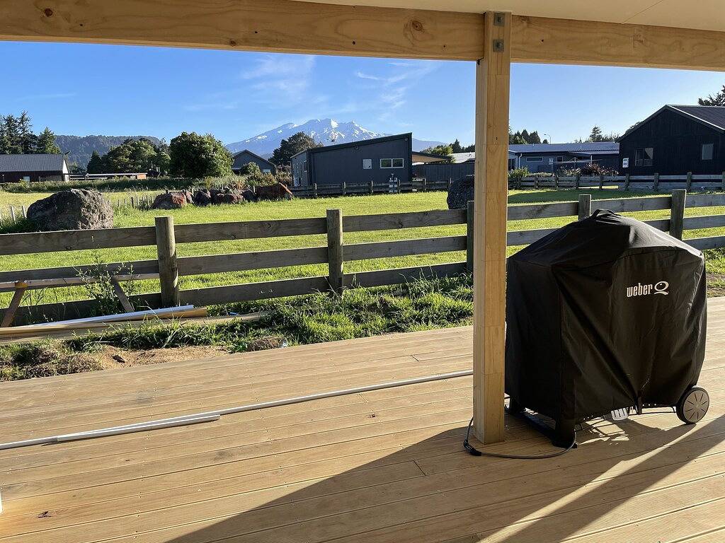 Solar on Snowmass Drive 30c Orange Door in Ohakune, Ruapehu District