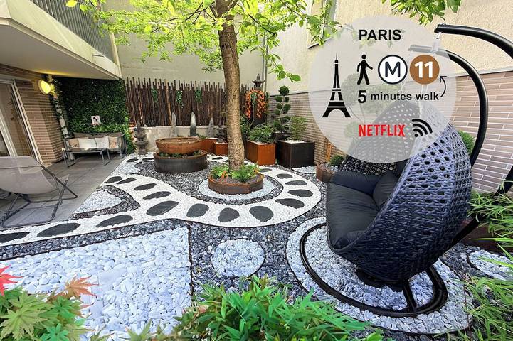 Location de vacances pour 3 personnes, avec jacuzzi et jardin à Romainville