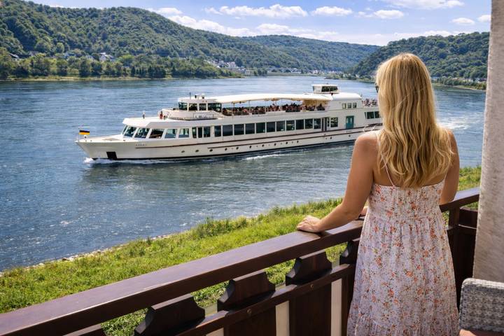 Ferienwohnung für 4 Personen, mit Garten und Balkon, kinderfreundlich in Loreley