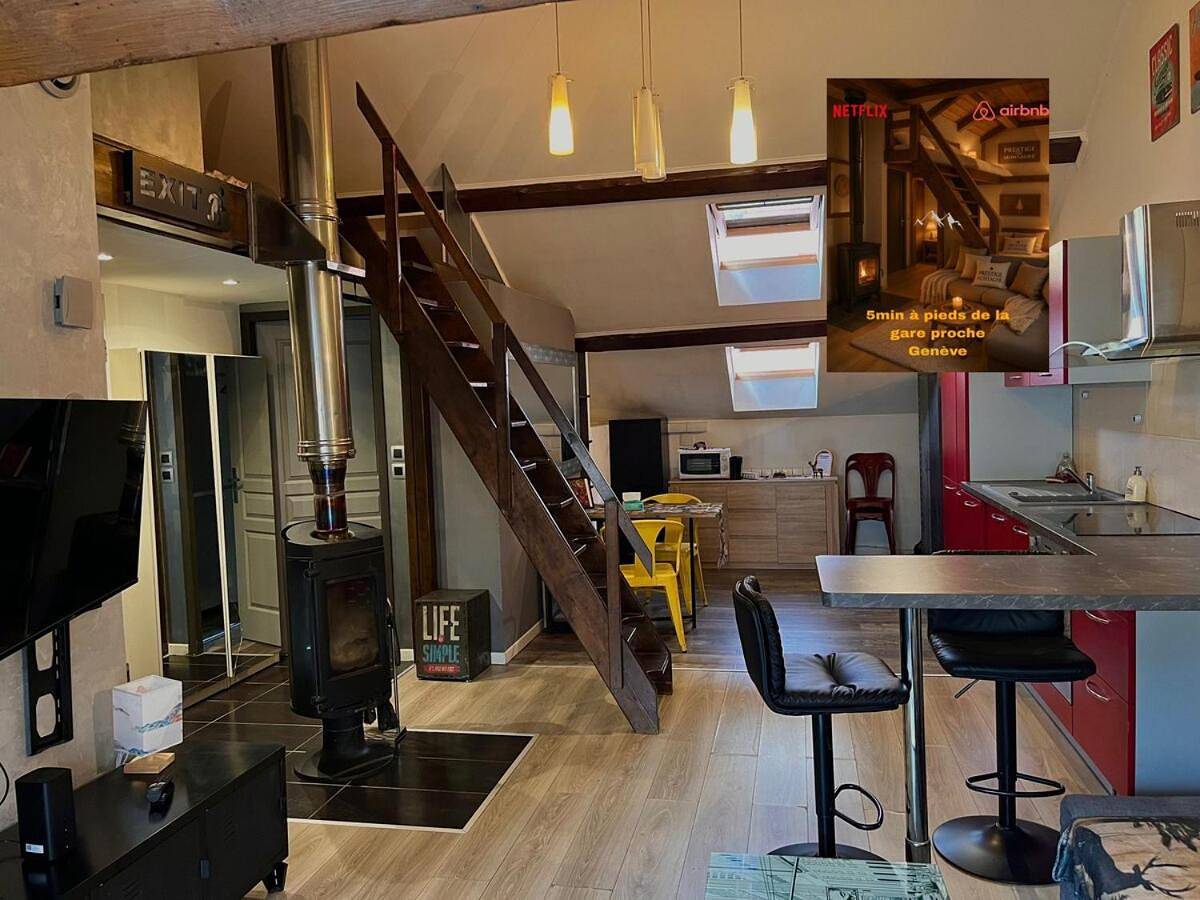 Appartement entier, Prestigemontagnezennearstationcalmelegantchic in Valserhône, Nantua