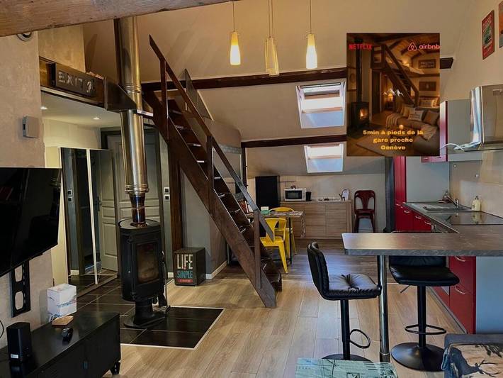 Gîte pour 6 personnes, avec jardin dans Valserhône