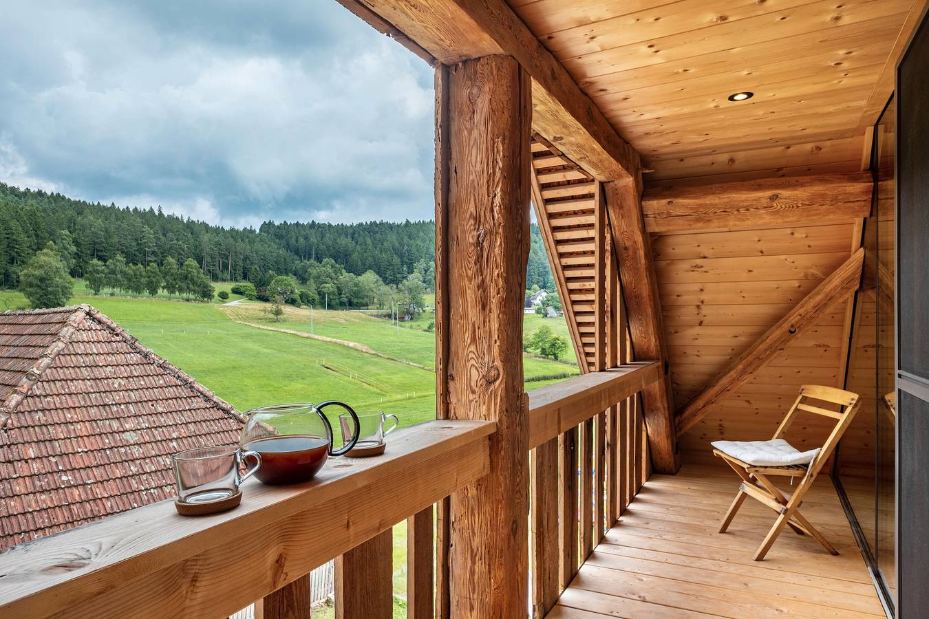 Casa de vacaciones 'Ferienhaus Kornspeicher' con vistas a la montaña, terraza y Wi-Fi in Hornberg, Selva Negra Central