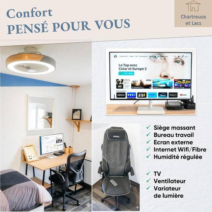 Gîte pour 3 personnes, avec vue, adapté aux familles dans Saint-Béron - 4