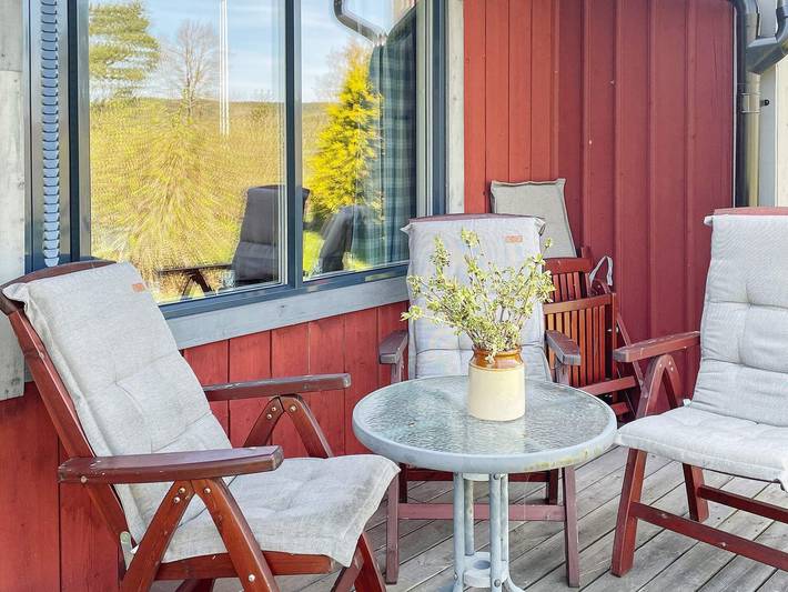 Ferienhaus für 4 Personen, mit Terrasse und Ausblick sowie Seeblick und Garten am Bunn - 4