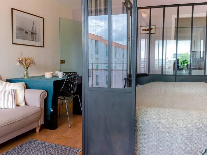 Studio pour 3 personnes, avec balcon à Larmor-Plage